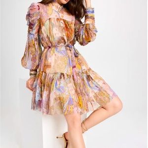 Zimmermann Kaleidoscope Metallic Mini Dress